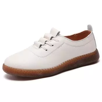 2025 Spring Fall Women s Flat Casual leather loafers Women s lightweight comfortable walking casual shoes plus size 35
