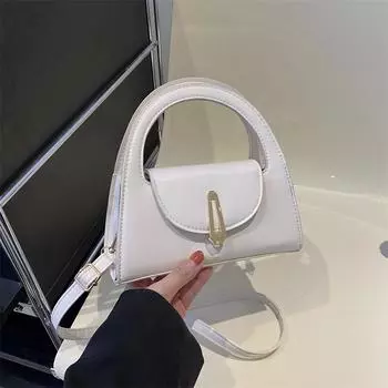 2025 spring fashion simple shoulder bag casual messenger bag square bag foreign style handbag чёрный