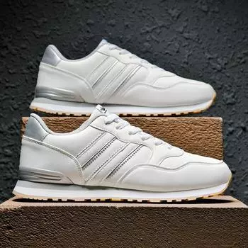 2025 spring leather new large size 454647 Forrest Gump shoes men s casual shoes lightweight running sports shoes 39 чёрный
