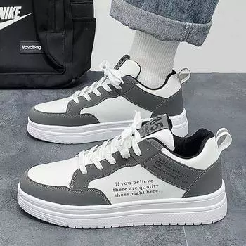 2025 spring men s shoes new breathable little white shoes men s trend versatile niche design sense sports and leisure board shoes 39