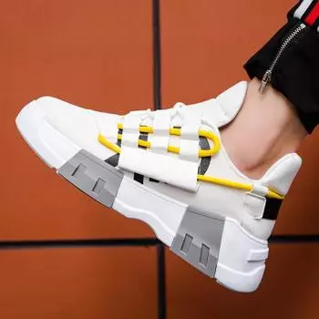 2025 Spring New Breathable Men s Casual Shoes Students All-match Travel Dad Sports Shoes Running Shoes 40 чёрный