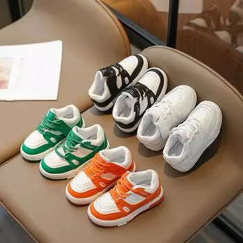 2025 spring new girls board shoes, retro front lace-up platform white shoes, flat single shoes, casual shoes 21-25 чёрный