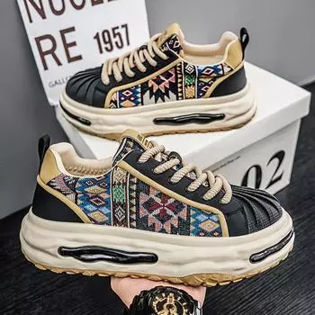 2025 spring new shell head color matching fashionable platform dad shoes Korean version trendy outdoor casual versatile men s shoes 39