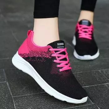 2025 Spring New Sneakers Women s Soft-soled Fashion Casual Shoes Women s Flying Woven Sneakers 40 чёрный