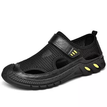 2025 Summer Men s Middle-aged Dad Sandals Mesh Middle-aged and Elderly Walking Shoes Sports Elderly Shoes Shoes 38