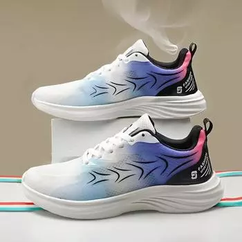 2025 summer new Korean version light and breathable fish wire mesh women s shoes ins tide couple student running sports shoes 36