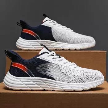 2025 summer new low-top breathable sports shoes lightweight thick-soled wear-resistant casual shoes versatile trend running shoes men 39