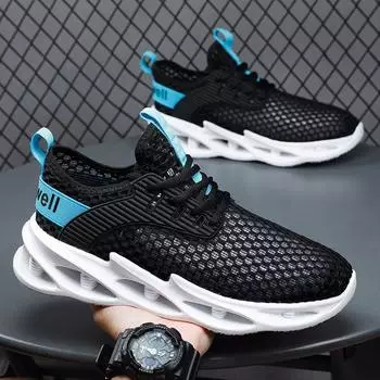 2025 summer new low-top breathable sports shoes versatile trend running shoes men s lightweight thick-soled wear-resistant casual shoes 39