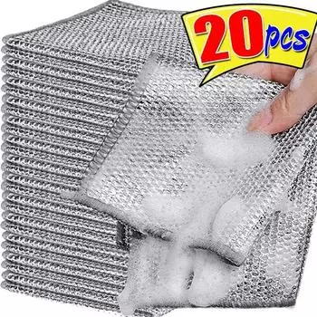 20/10/5 шт. тряпка для мытья посуды, утолщенная волшебная ткань для чистки, проволочная тряпка, кухонный горшок для мытья посуды, тряпка для мытья посуды, металлическая проволока, полотенце, бытовые инструменты 5pcs