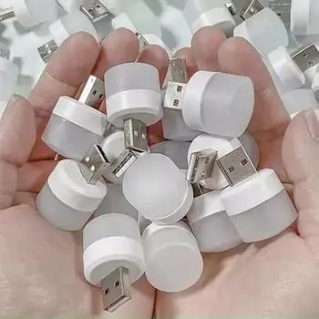 20/1 шт USB ночник мини-лампочка теплый белый защита глаз книги чтение лампы компьютер мобильный зарядка ночник лампы