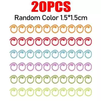 20-200pcs Spiral Stitch Markers Multicolor Knitting Markers Rings Crochet DIY Craft Knitting Needle Clip Hooks Sewing Tools