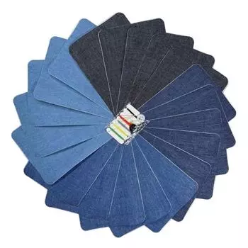 20/24x/Set Multifunctional Patches Iron-On Patches Denims Patches Self-Adhesive Repair Patches for Jean Jackets Clothing