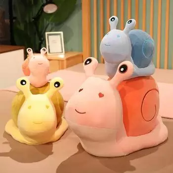 20/30 см мультяшная плюшевая игрушка, милая подушка в виде животного, набитая мягкой куклой-улиткой, диванная подушка, милый подарок на день рождения для мальчиков и девочек 20cm розовый