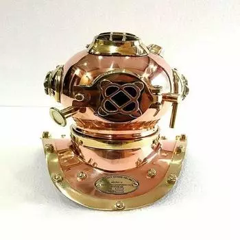 20,32 см США. Navy Mark V Мини-шлем для дайвинга Шлем для морских дайверов, твердая латунь, медь