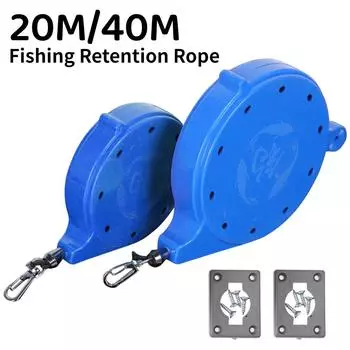 20/40M Fishing Rods Lanyard Tether Safety Line Adjustable Sautomatic Fish Slipping Safety Device Retractable Fishing Accessories