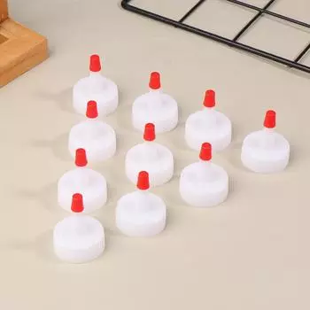 20/50Pcs 28Mm Bottle Cap Tip Conversion Head Plastic Red Bottle Sealing Cap Universal Leak Proof Squeeze Bottles Replacement Cap 20PCS