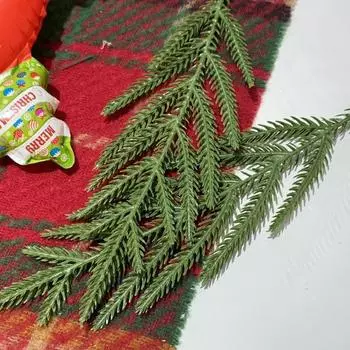 20/5PCS Artificial Plants Cheaper 2025 Christmas Tree Pine Needles New Year Decorations for Home Scrapbooking DIY Gift Candy Box 5PCS