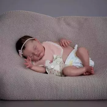 20-дюймовые полностью силиконовые виниловые куклы Reborn Laura с закрытыми глазами, настоящая ручная работа, 3D-рисование, имитация кожи, кукла, детская игрушка-подруга, куклы-младенцы full silicone girl