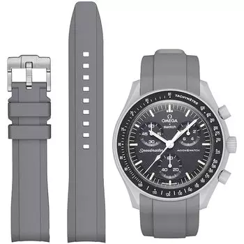 20 мм ремешок для часов силиконовый ремешок для Omega X Swatch MoonSwatch ремешок для часов Omega и Swatch ремешок резиновый ремешок для Omega Speedmaster Seiko SEIKO 20 мм серый