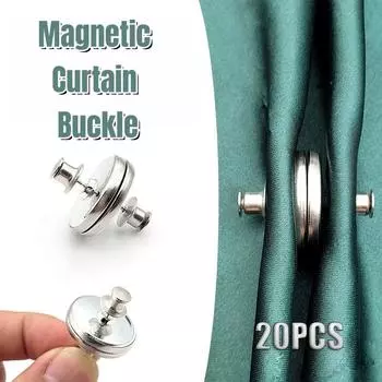 20 пар магнитных зажимов для штор с задними гвоздями 20 мм магнитное закрытие для штор предотвращает попадание света прочный сплав магнит для ванной комнаты удерживающий