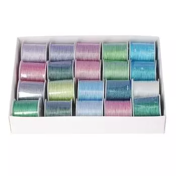 20 Pcs Jewelry Craft Thread 0.8mm 12 Strands 27 Yards Polyester Colorful Beading Thread Weaving