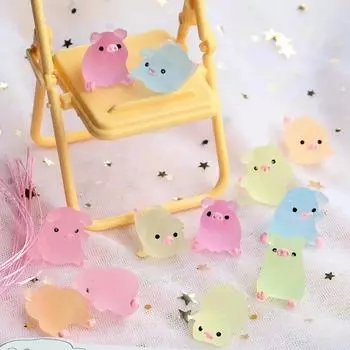 20-Piece Set of Miniature Piglet Figurines with Night Light for Car and Desktop Decor home decor fairy garden