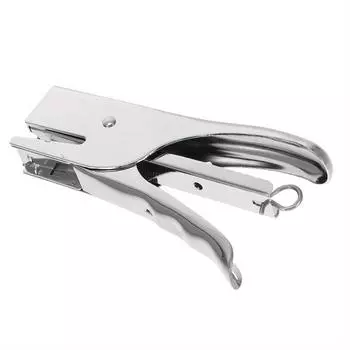 20 Sheets Nailer No-Jam Hand Grip Metal Stapler Heavy Duty Desktop Stapler without Stitching Needle (Silver) 1PC
