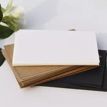 20 листов/комплект DIY пустой черный, белый цвет крафт-бумага блокнот DIY карты закладки крафт-бумага рисунок бумага для эскизов
