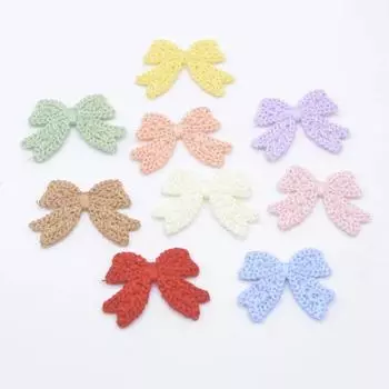 20 шт. 35*25 мм шерстяной галстук-бабочка аппликация для DIY одежды шляпы обуви швейные принадлежности заплатки головные уборы аксессуары для волос жёлтый