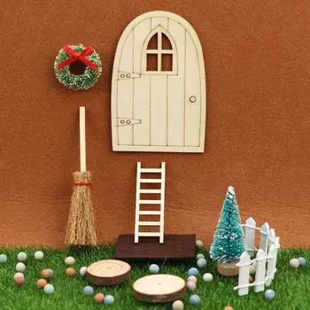 20 шт., деревянное сказочное украшение на дверь, прочный творческий DIY миниатюрная модель двери для украшения сада на открытом воздухе A