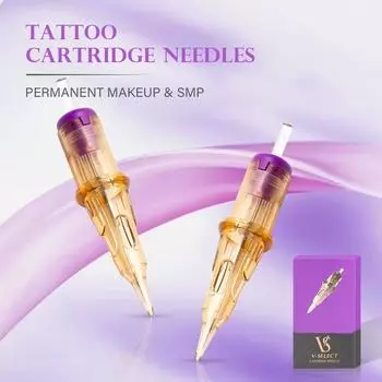 20 шт. игл для татуировки EZ Cartridge SMP V Select Permanent Make-Up 1RL Eyelinver Lips Eyebrows для машинки для татуировки Cartridge Pen VC-P1001RL 0.30mm