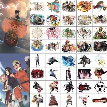 20 шт./компл. японский стиль аниме Наруто/Смерть/ONE PIECE Луффи татуировка наклейка водостойкая временная татуировка