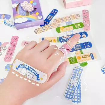 20 шт./кор., дышащие пластыри с героями мультфильмов для детей, пластыри для повязки на раны, гемостаз, клейкие повязки, первая помощь, неотложная помощь