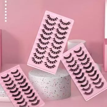20 шт./кор. толстые накладные ресницы с большой кривизной, плотные химические волокна, красивые накладные ресницы для женщин 2