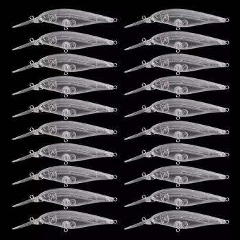 20 шт., неокрашенная приманка Larser Minnow, рыболовная приманка, пустой корпус, сделай сам, рыболовная воблер, приманка для плавания, 11 см, 8,6 г