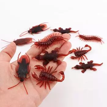 20 шт. Пластиковые жуки, поддельные многоножки, скорпионы, тараканы, розыгрыши на вечеринку в честь Хэллоуина, украшения на День смеха