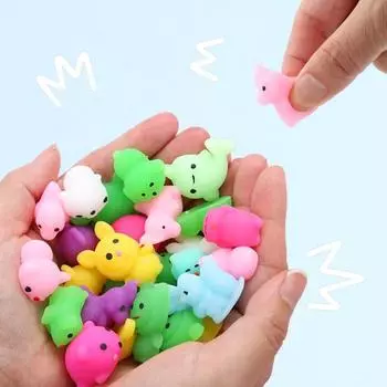 20 шт., супер мини-игрушки-моти, кавайные милые крутые животные, объемные игрушки-непоседа, сувениры для вечеринок для детей, подарки для мальчиков и девочек 20pcs Random Colors