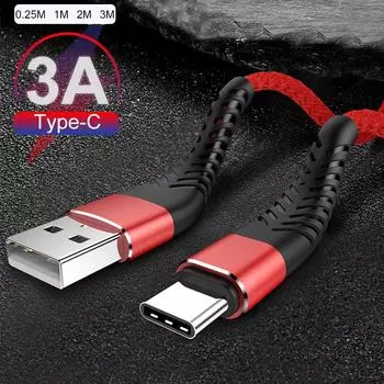 20 см, 1 м, 2 м, 3 м, кабель USB C для быстрой зарядки типа C для ipad Samsung Huawei Xiaomi Type-C, зарядное устройство USBC Origin, провод для мобильного телефона, длинный, короткий 25 cm белый