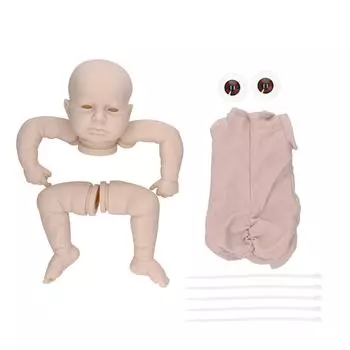 20Inch Reborn Doll Kit Lifelike Soft Touch Vinyl Reborn Baby Doll Kit with Cloth Body