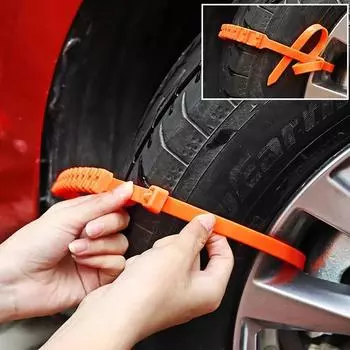 20Pcs Car Snow Chains Winter Outdoor Snow Tyre Double Notch Emergency Anti-skid Tyre Chains Universal Car Wheel Accessories