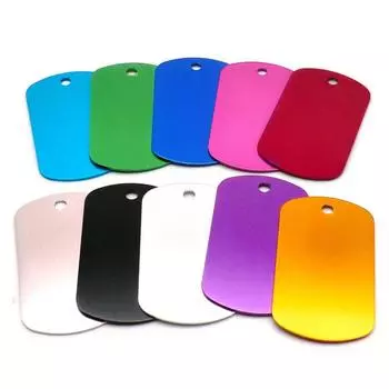 20Pcs Dog Tag Military Custom Pet ID Tags For Men Pendant Number personalized Engraved Name Necklace Collar Accessories красный