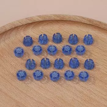 20Pcs Lc6-7 Led Light Guide Cap 8Mm Lampshade Light-Emitting Diode Protective Cover Light Guide Column синий