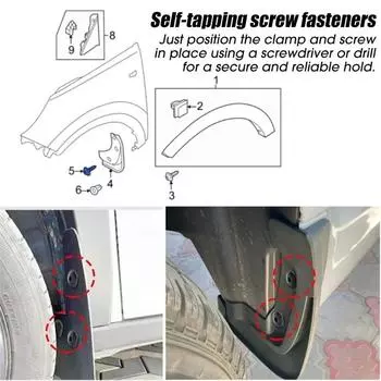 20pcs Mixed Car Motorcycles Metal Screw Tapping Fastener Clip U-Type Clip with Screw Anti-rust Protection Clip Screw Buckle
