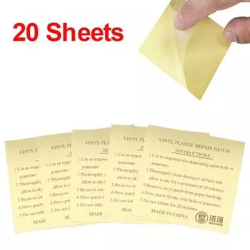 20PCS PVC Repair Patch Quick Fix Inflatable Patch Swimming Pool Patch Adhesive PVC Adhesive for Pool Toys 7x7cm