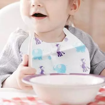 20PCS/SET Saliva Towel Baby Cartoon Bib Single Use Infant Feeding Dining Apron Newborn Kid Dining Bib
