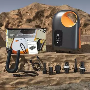 20PSI Высокое давление SUP Электрический воздушный насос для доски с веслом Насос 12 В постоянного тока Автомобильный разъем для надувных досок с веслом для каяка