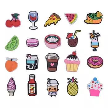 20шт фруктовый напиток печенье серии обувь из ПВХ подвески украшения 20pcs
