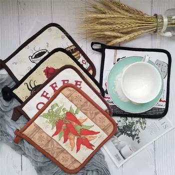 20x20 см плотная холщовая салфетка Zakka с серебряным покрытием из хлопка, теплоизоляционный коврик, противоожоговый коврик для духовки, приспособление для выпечки 20x20cm