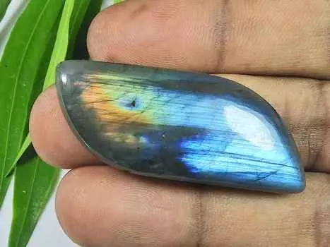 20X51MM многоцветный огненный лабрадорит кабошон россыпью натуральный драгоценный камень 65 карат SK-3977