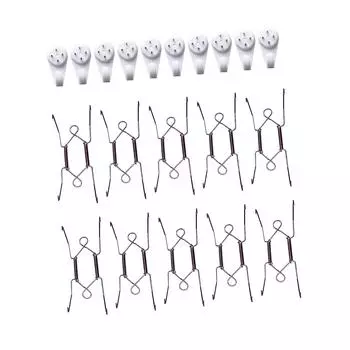 20x Mountable Plate Hanger Wall Mounting for Decorative Plates Art with 10 Hook with Nails Stainless Steel Plate Display Hanger